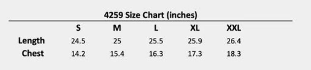 Batman Compression Tee, Black size chart in inches